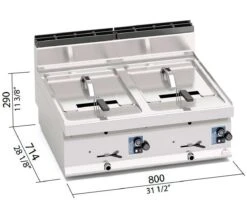 Bertos Freidora A Gas Macros 700 Turbo GL10+10B