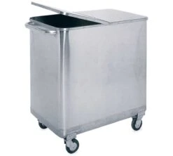 Fricosmos Contenedor Inox Con Tapa Y Ruedas Para Panadería