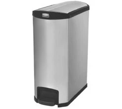 Rubbermaid Contenedor Slim Jim Inox Pedal Lateral 90 Litros