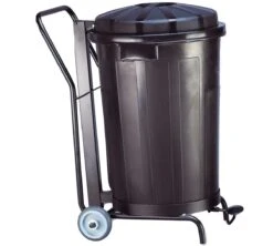 Llorca Cubo Goliat 95L Negro Con Ruedas Y Pedal